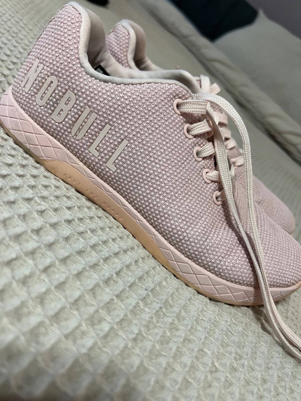NOBULL Women's Pale Pink Knit Trainer